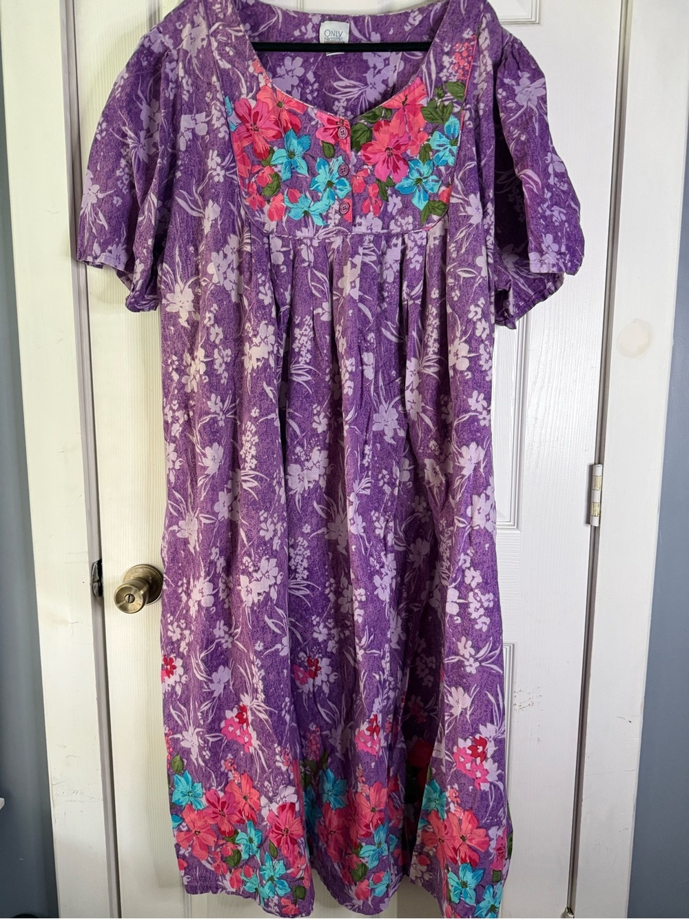 Cottagecore Plus Size 5X Housecoat Mumu Dress Floral Lounger Only Necessities